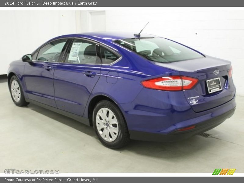 Deep Impact Blue / Earth Gray 2014 Ford Fusion S