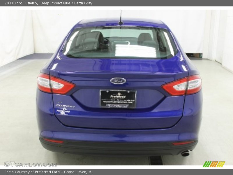 Deep Impact Blue / Earth Gray 2014 Ford Fusion S