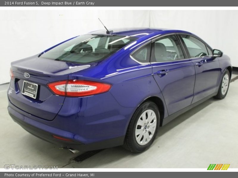 Deep Impact Blue / Earth Gray 2014 Ford Fusion S