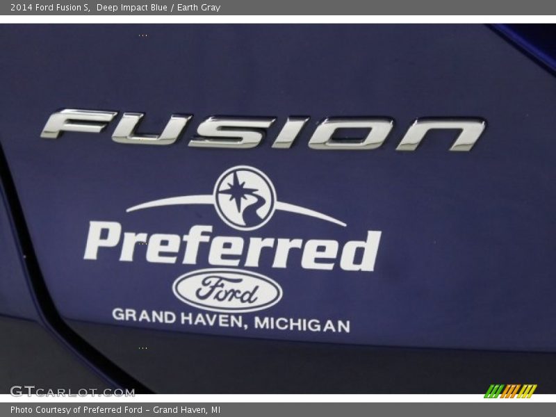 Deep Impact Blue / Earth Gray 2014 Ford Fusion S