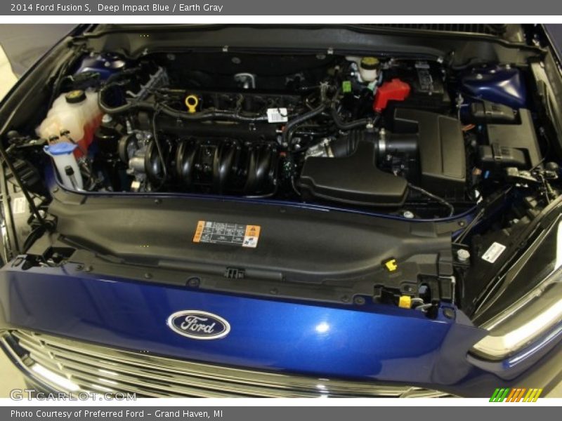 Deep Impact Blue / Earth Gray 2014 Ford Fusion S