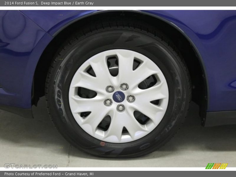 Deep Impact Blue / Earth Gray 2014 Ford Fusion S