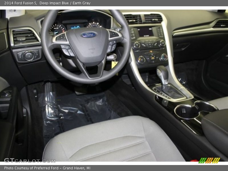 Deep Impact Blue / Earth Gray 2014 Ford Fusion S