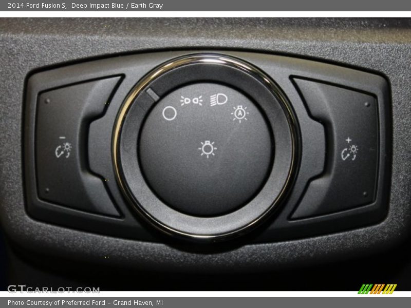 Deep Impact Blue / Earth Gray 2014 Ford Fusion S