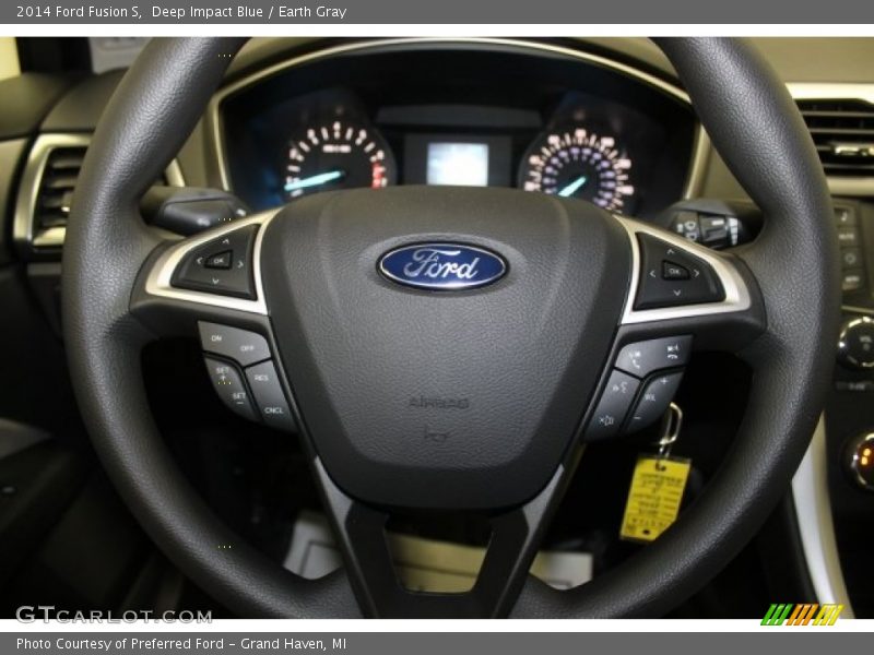 Deep Impact Blue / Earth Gray 2014 Ford Fusion S