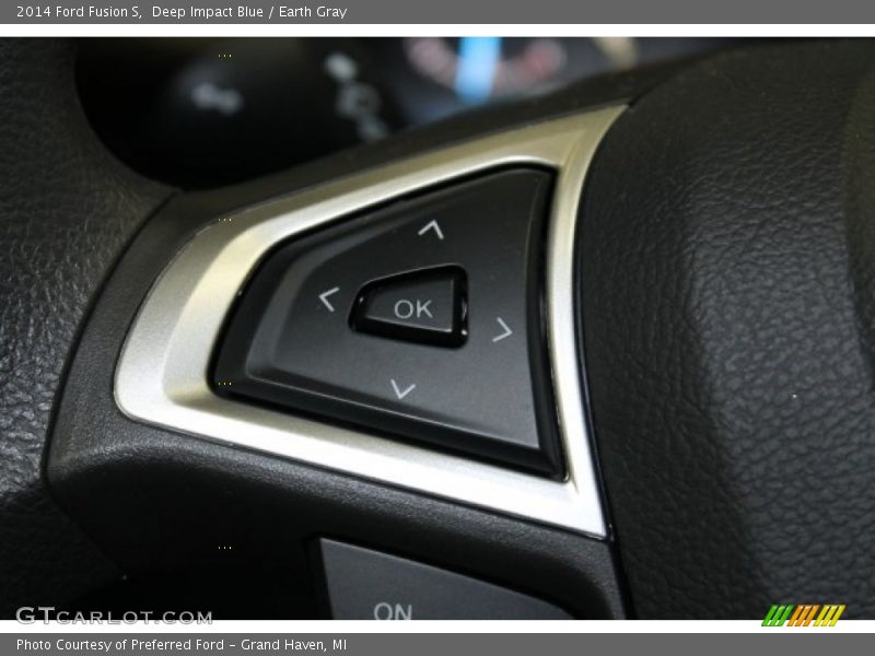 Deep Impact Blue / Earth Gray 2014 Ford Fusion S