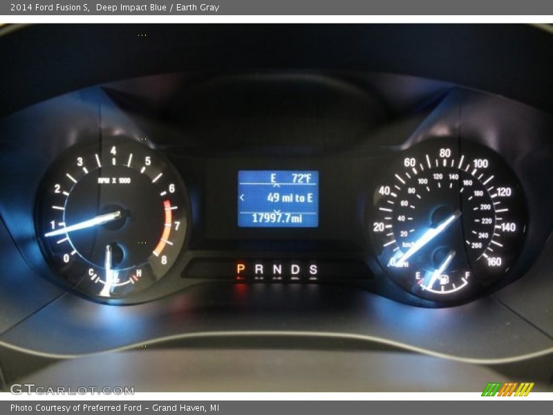 Deep Impact Blue / Earth Gray 2014 Ford Fusion S