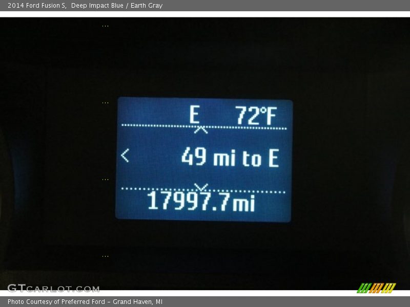 Deep Impact Blue / Earth Gray 2014 Ford Fusion S