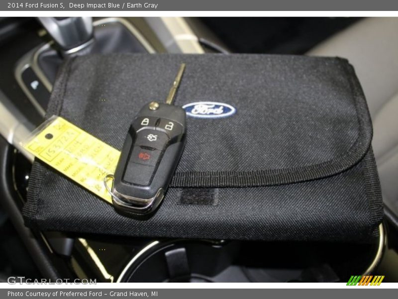 Deep Impact Blue / Earth Gray 2014 Ford Fusion S
