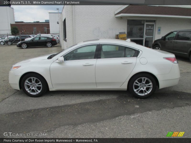 White Diamond Pearl / Parchment 2009 Acura TL 3.5