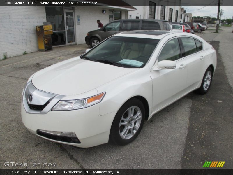 White Diamond Pearl / Parchment 2009 Acura TL 3.5