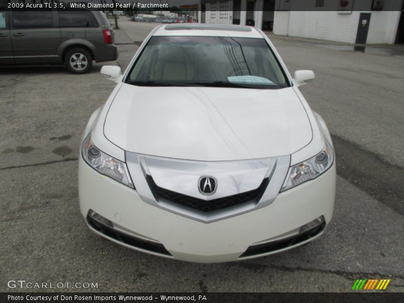White Diamond Pearl / Parchment 2009 Acura TL 3.5
