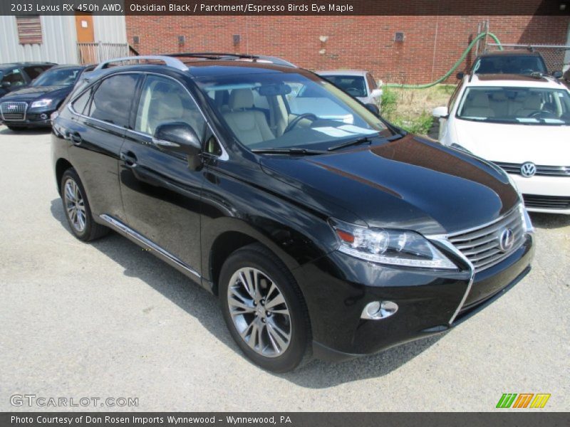 Obsidian Black / Parchment/Espresso Birds Eye Maple 2013 Lexus RX 450h AWD