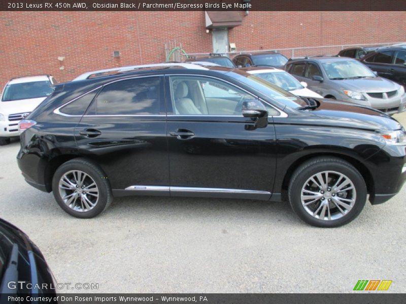 Obsidian Black / Parchment/Espresso Birds Eye Maple 2013 Lexus RX 450h AWD