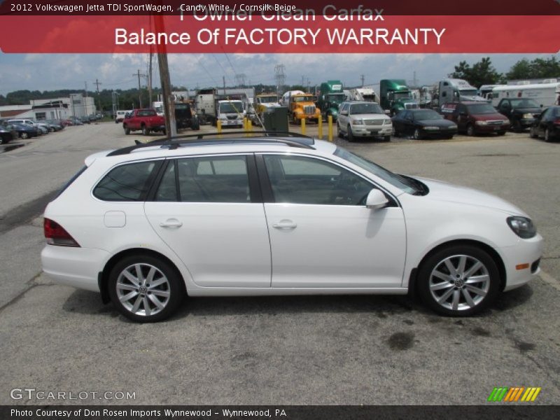 Candy White / Cornsilk Beige 2012 Volkswagen Jetta TDI SportWagen