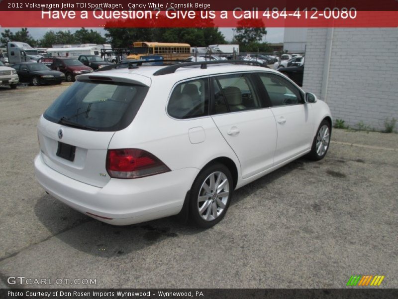 Candy White / Cornsilk Beige 2012 Volkswagen Jetta TDI SportWagen