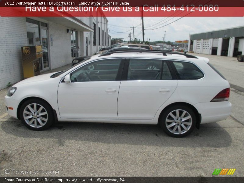 Candy White / Cornsilk Beige 2012 Volkswagen Jetta TDI SportWagen
