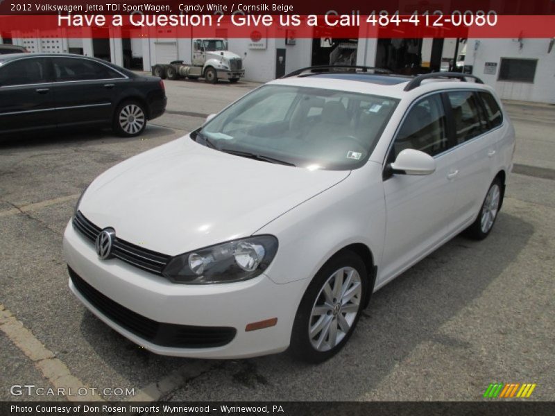 Candy White / Cornsilk Beige 2012 Volkswagen Jetta TDI SportWagen
