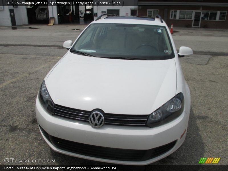 Candy White / Cornsilk Beige 2012 Volkswagen Jetta TDI SportWagen