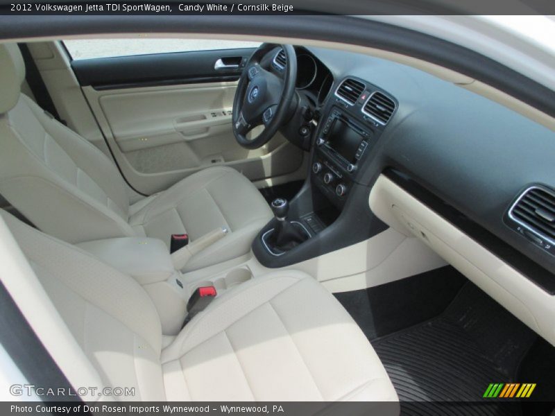 Candy White / Cornsilk Beige 2012 Volkswagen Jetta TDI SportWagen