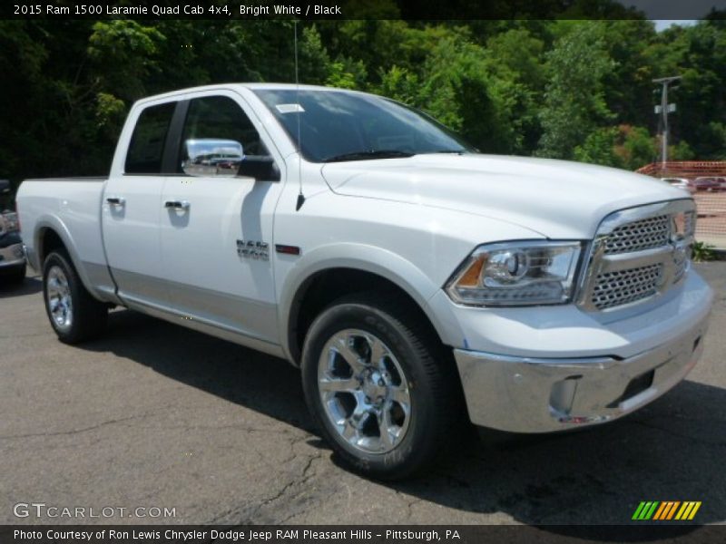 Bright White / Black 2015 Ram 1500 Laramie Quad Cab 4x4