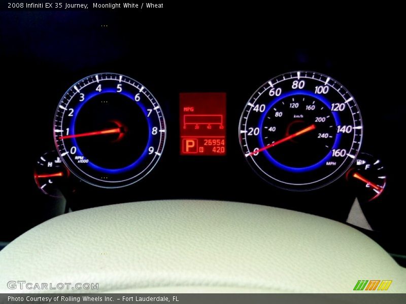 Moonlight White / Wheat 2008 Infiniti EX 35 Journey
