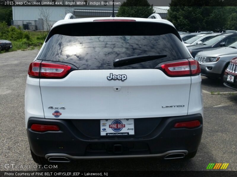 Bright White / Indigo Blue/Brown 2015 Jeep Cherokee Limited 4x4