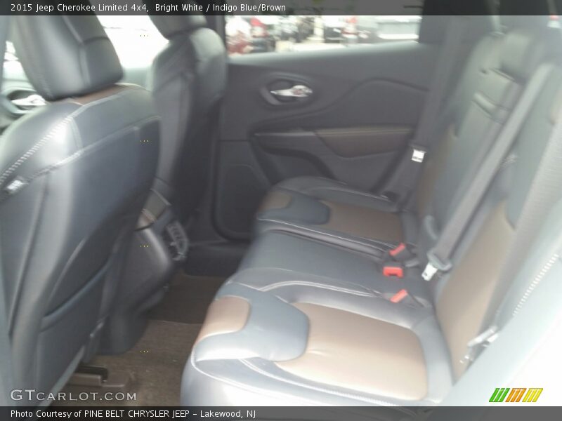 Bright White / Indigo Blue/Brown 2015 Jeep Cherokee Limited 4x4