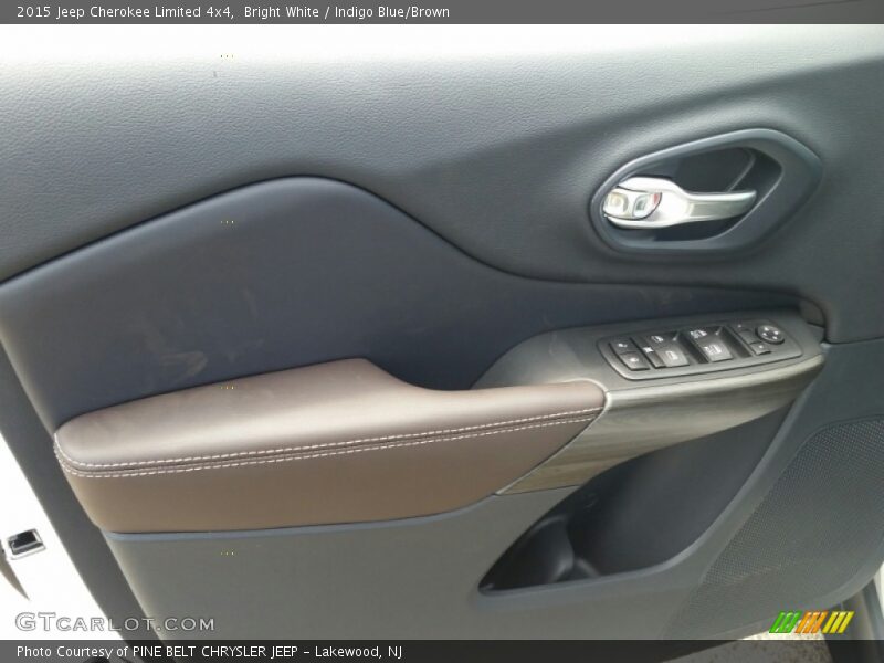 Bright White / Indigo Blue/Brown 2015 Jeep Cherokee Limited 4x4