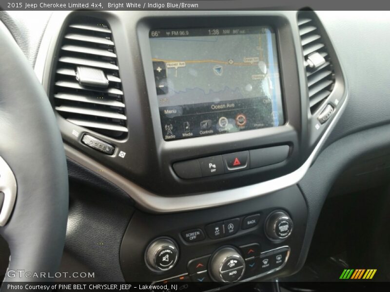 Bright White / Indigo Blue/Brown 2015 Jeep Cherokee Limited 4x4