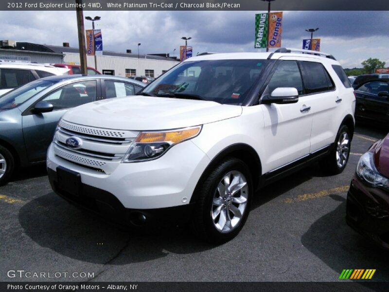 White Platinum Tri-Coat / Charcoal Black/Pecan 2012 Ford Explorer Limited 4WD