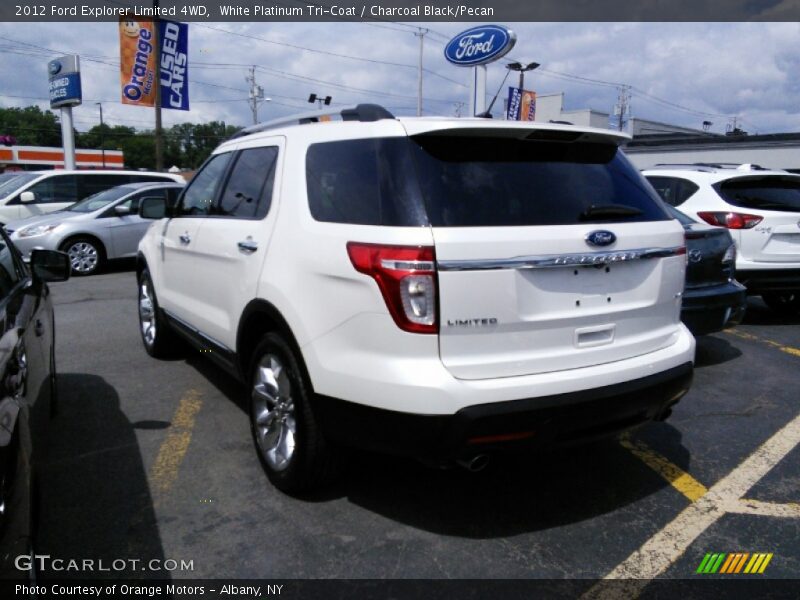 White Platinum Tri-Coat / Charcoal Black/Pecan 2012 Ford Explorer Limited 4WD