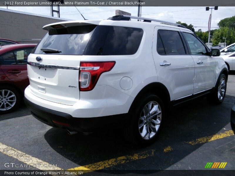 White Platinum Tri-Coat / Charcoal Black/Pecan 2012 Ford Explorer Limited 4WD