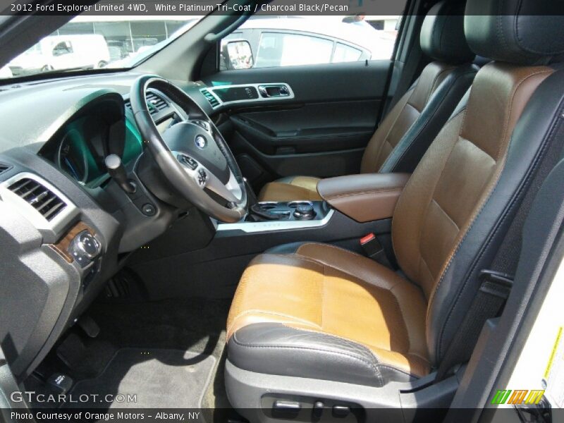 White Platinum Tri-Coat / Charcoal Black/Pecan 2012 Ford Explorer Limited 4WD