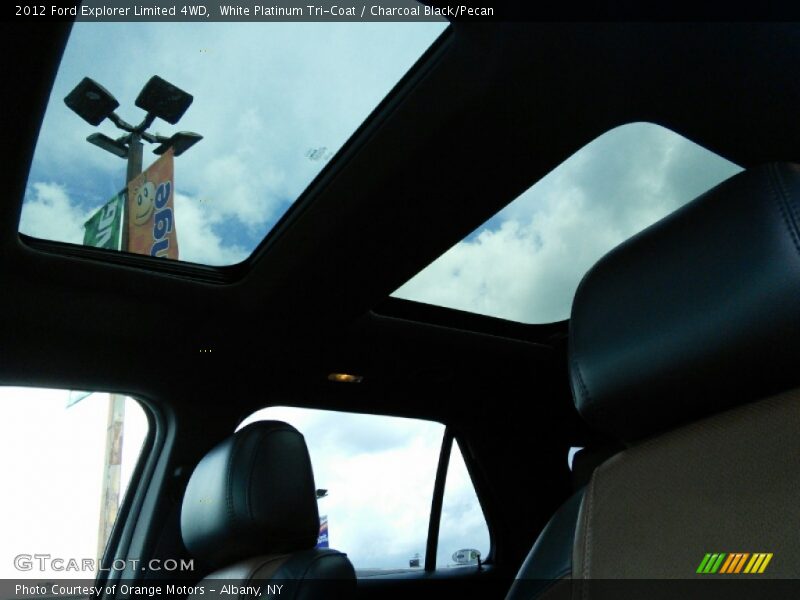 White Platinum Tri-Coat / Charcoal Black/Pecan 2012 Ford Explorer Limited 4WD