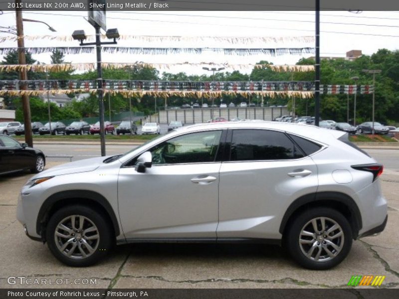 Silver Lining Metallic / Black 2015 Lexus NX 200t AWD