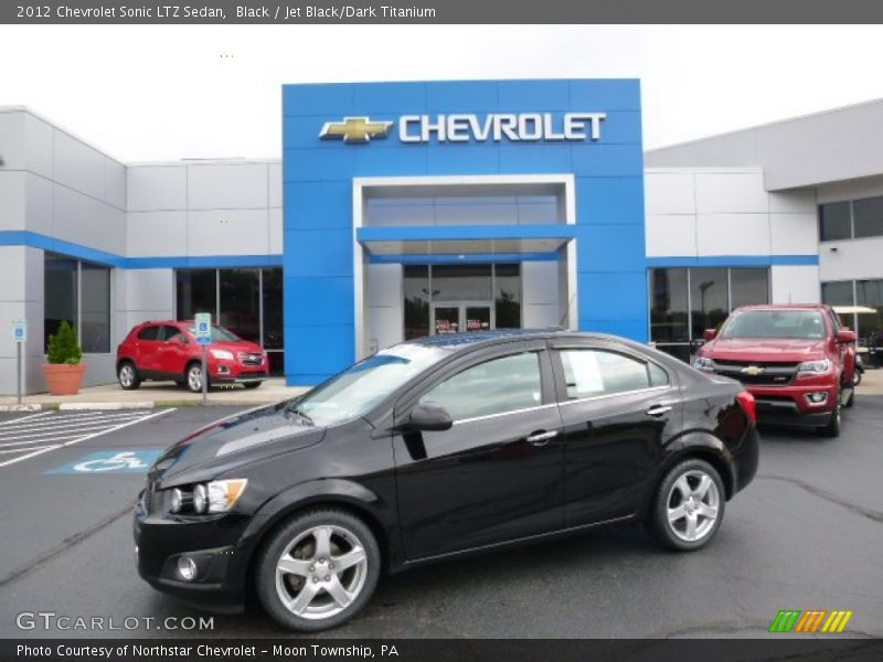 Black / Jet Black/Dark Titanium 2012 Chevrolet Sonic LTZ Sedan