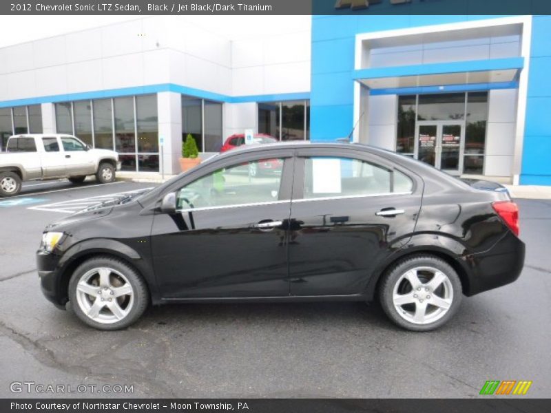 Black / Jet Black/Dark Titanium 2012 Chevrolet Sonic LTZ Sedan