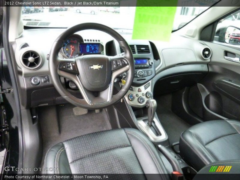Black / Jet Black/Dark Titanium 2012 Chevrolet Sonic LTZ Sedan