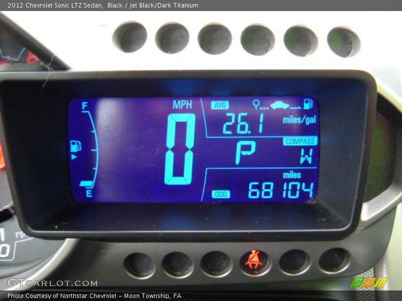 Black / Jet Black/Dark Titanium 2012 Chevrolet Sonic LTZ Sedan