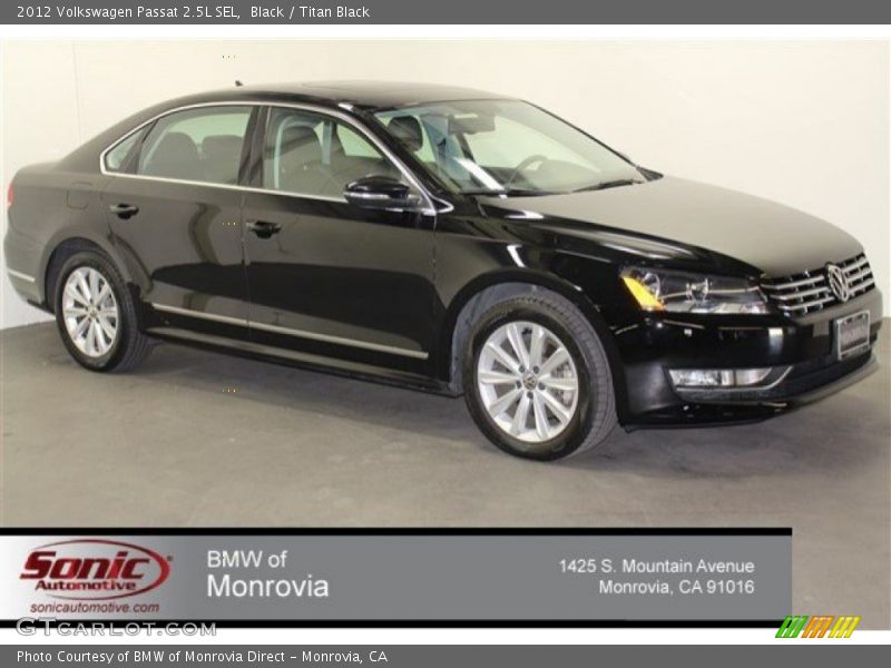 Black / Titan Black 2012 Volkswagen Passat 2.5L SEL