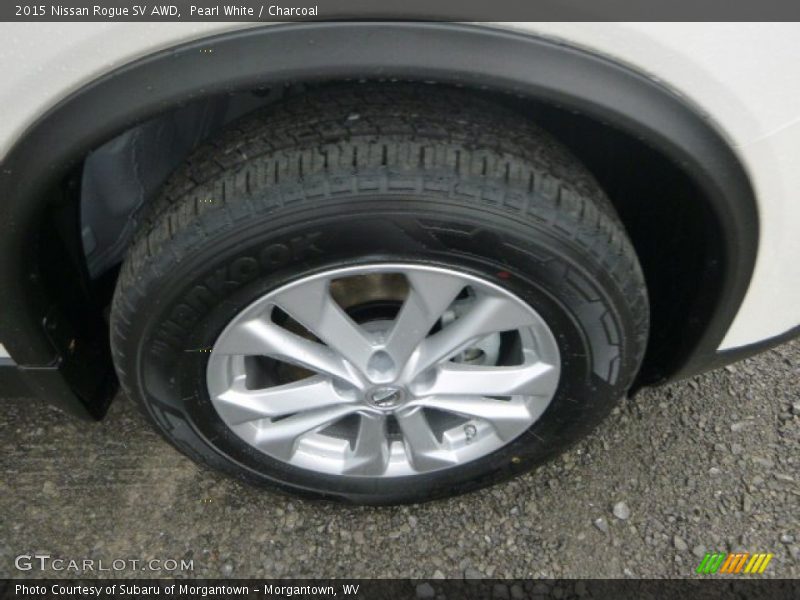Pearl White / Charcoal 2015 Nissan Rogue SV AWD