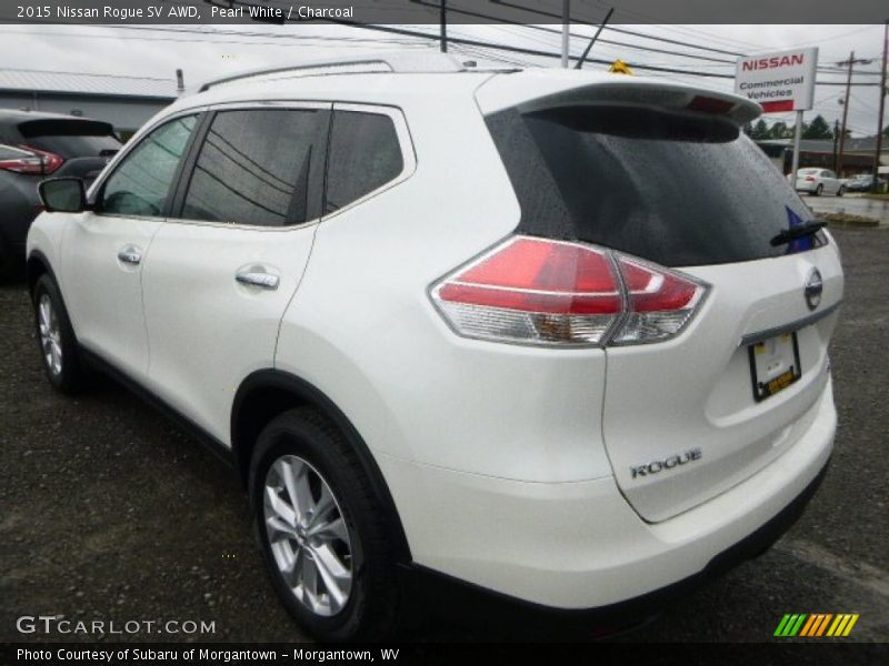 Pearl White / Charcoal 2015 Nissan Rogue SV AWD