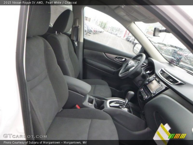 Pearl White / Charcoal 2015 Nissan Rogue SV AWD