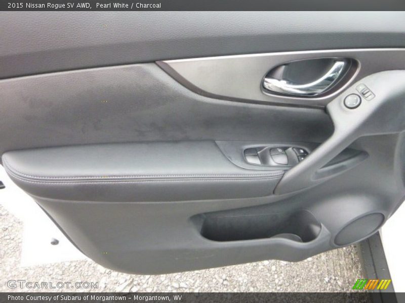 Pearl White / Charcoal 2015 Nissan Rogue SV AWD