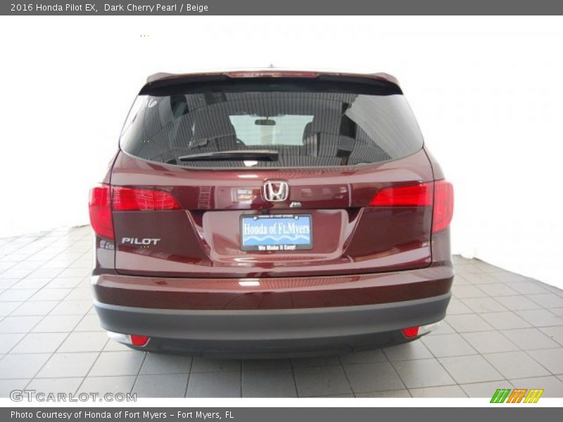 Dark Cherry Pearl / Beige 2016 Honda Pilot EX