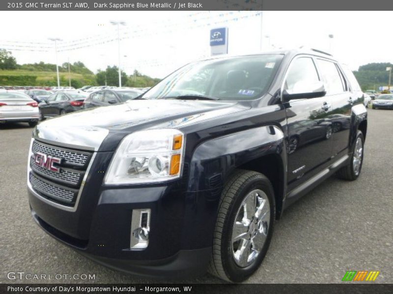 Dark Sapphire Blue Metallic / Jet Black 2015 GMC Terrain SLT AWD