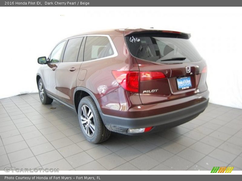 Dark Cherry Pearl / Beige 2016 Honda Pilot EX
