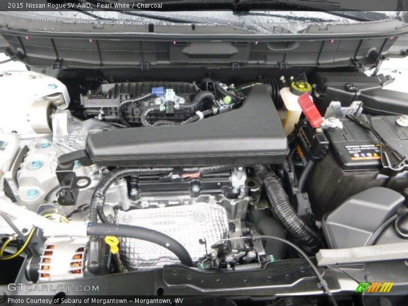 Pearl White / Charcoal 2015 Nissan Rogue SV AWD