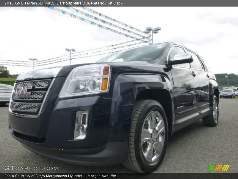 Dark Sapphire Blue Metallic / Jet Black 2015 GMC Terrain SLT AWD
